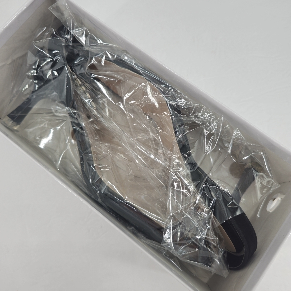 Black Clear Rhinestone Slingback Sandal Pumps - Picture 6 of 13